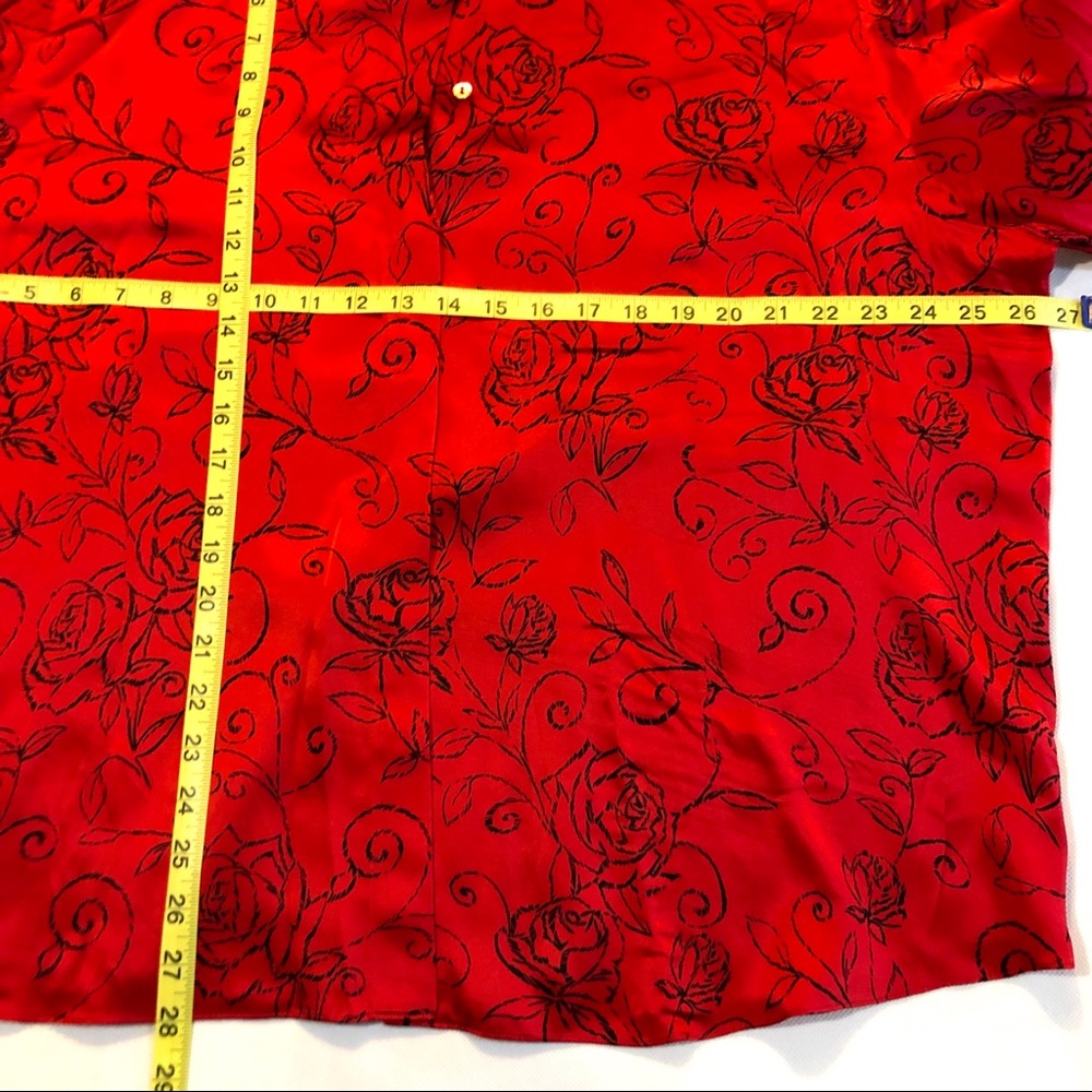 •Vintage• Red Silk Blouse - Picture 6 of 6